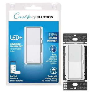 Lutron Caseta DIVA 150W Smart Dimmer Switch - White (DVRF-6L-WH-R) *BRAND NEW*